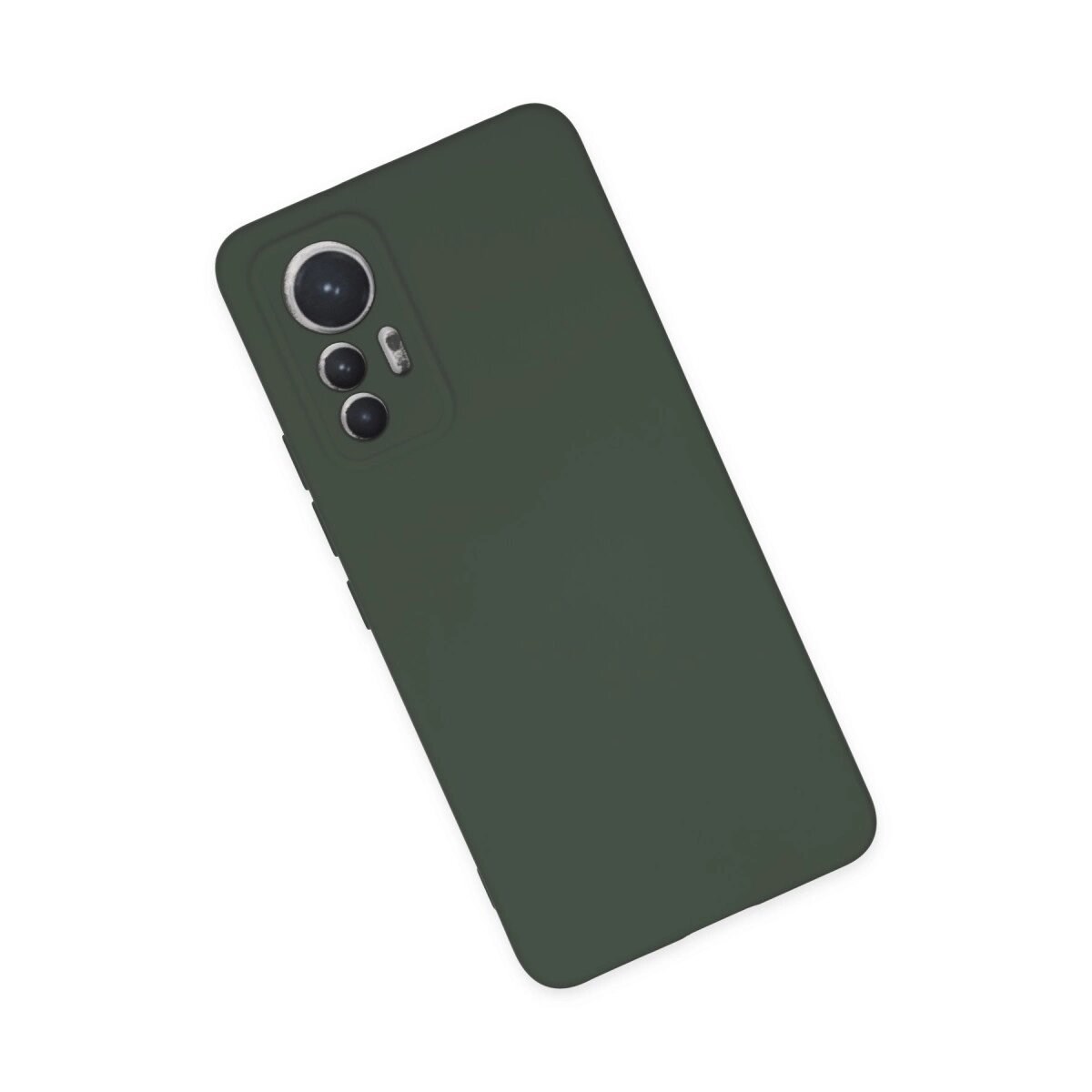 Xiaomi Mi 12 Lite Kılıf Nano İçi Kadife Silikon - Koyu Yeşil