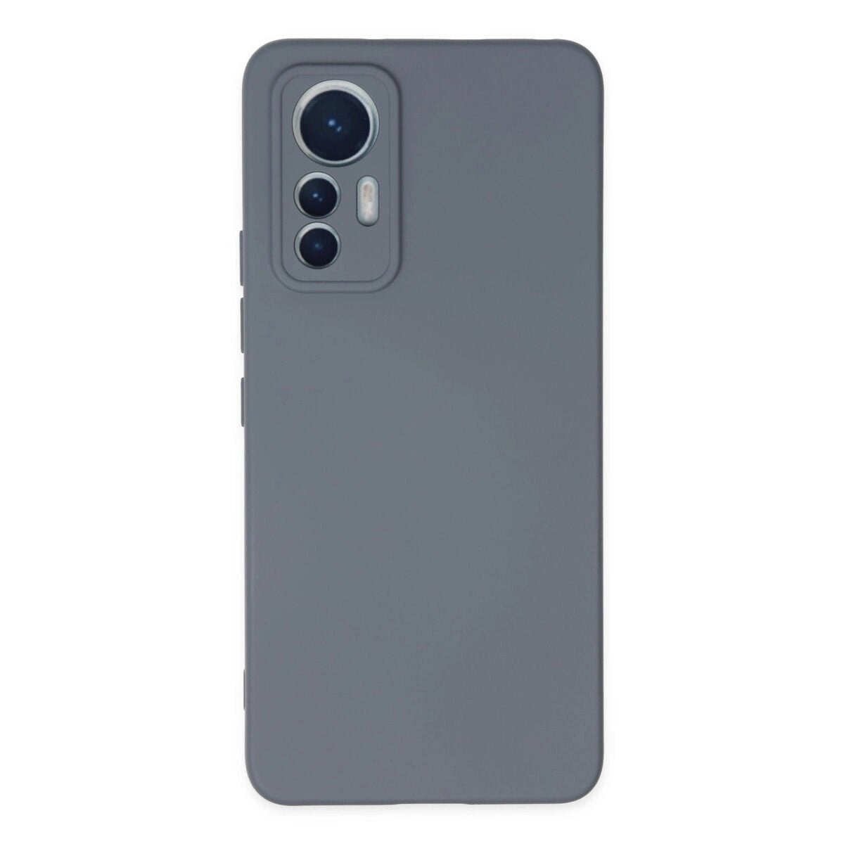 Xiaomi Mi 12 Lite Kılıf Nano İçi Kadife Silikon - Gri