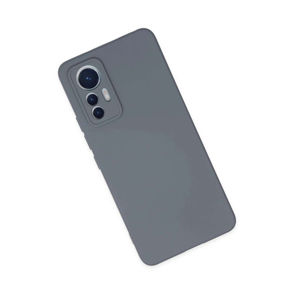 Xiaomi Mi 12 Lite Kılıf Nano İçi Kadife Silikon - Gri