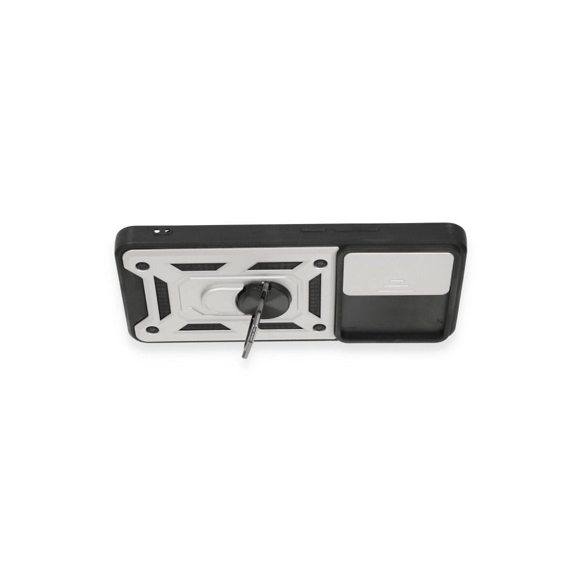 Xiaomi Mi 12t Pro Kılıf Pars Lens Yüzüklü Silikon - Gümüş