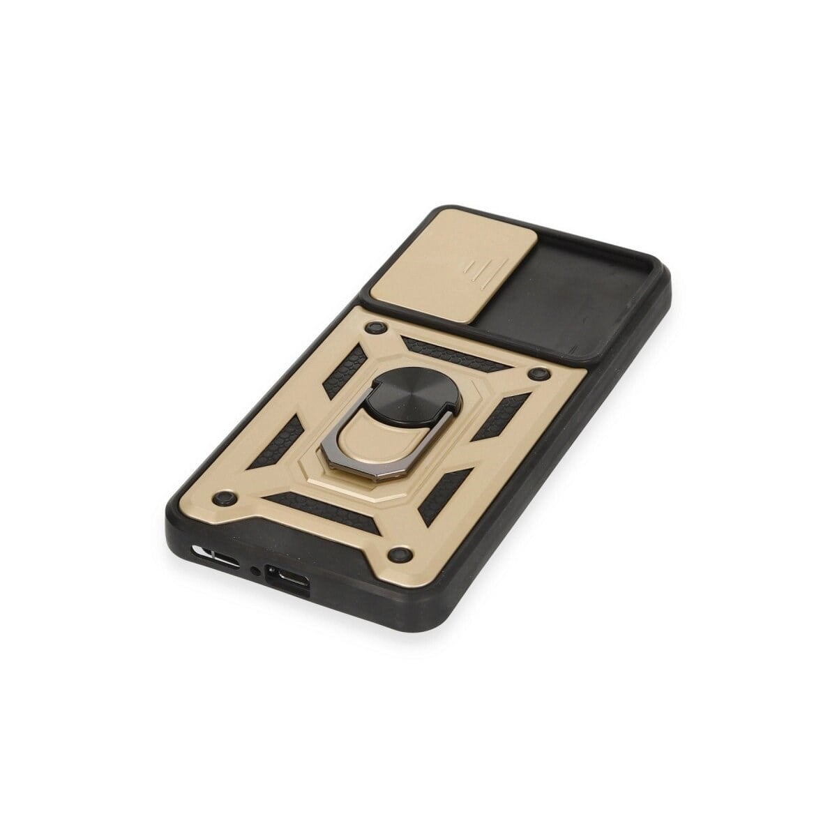 Xiaomi Mi 12t Pro Kılıf Pars Lens Yüzüklü Silikon - Gold