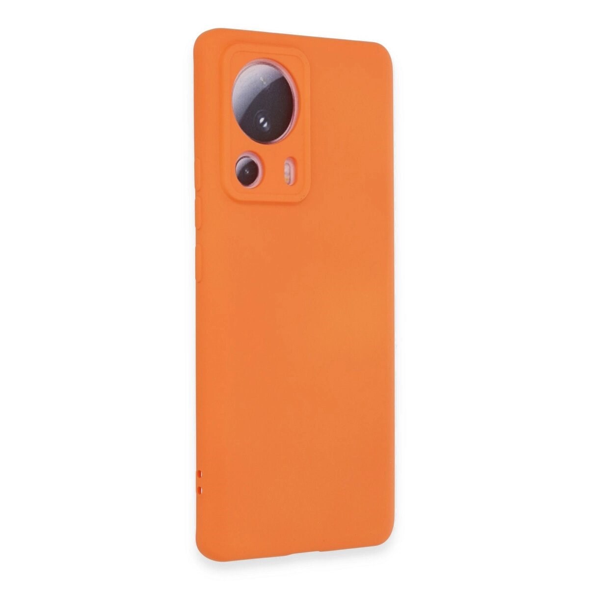 Xiaomi Mi 13 Lite Kılıf Nano İçi Kadife Silikon - Turuncu