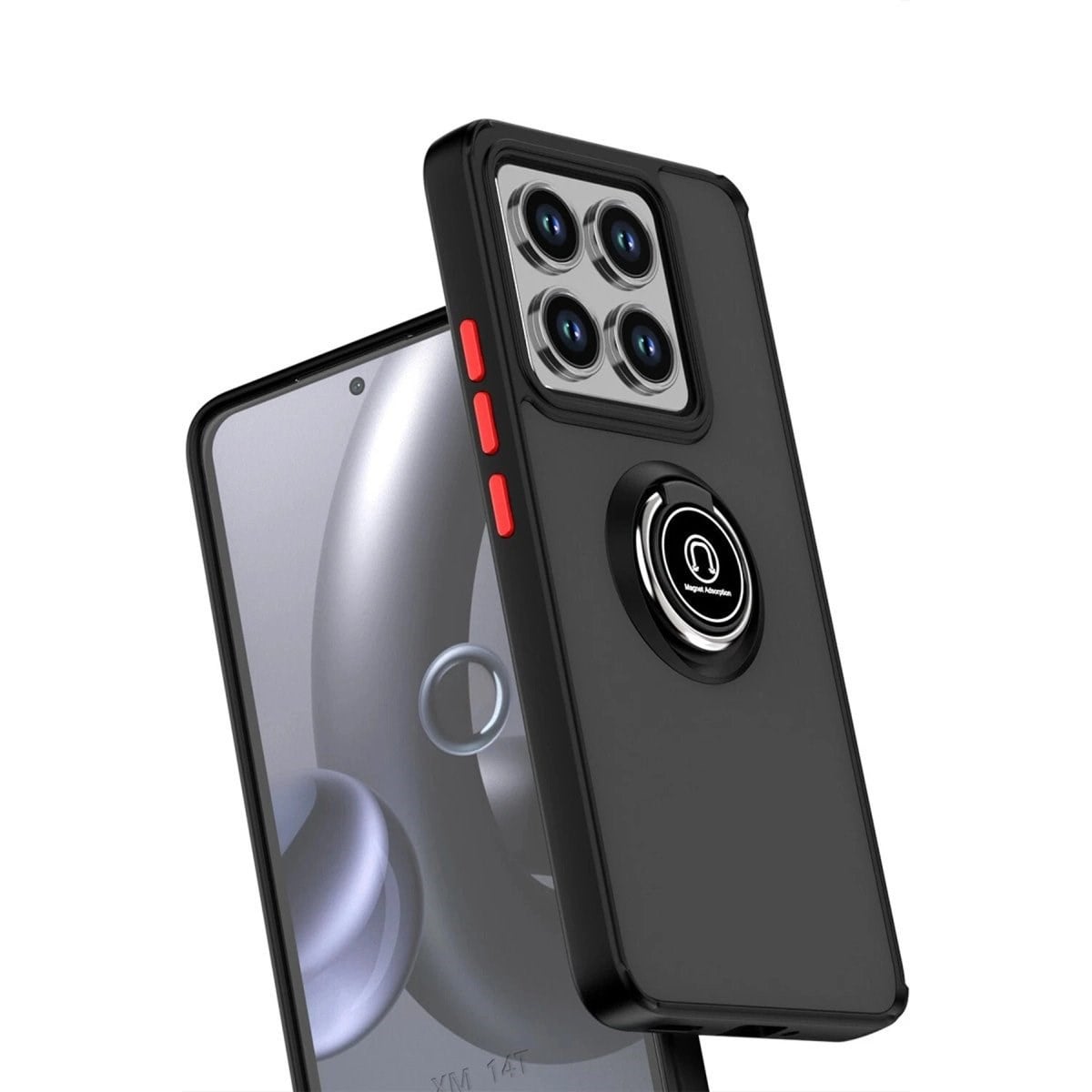 Xiaomi Mi 14t Montreal Yüzüklü Silikon Kapak - Lacivert