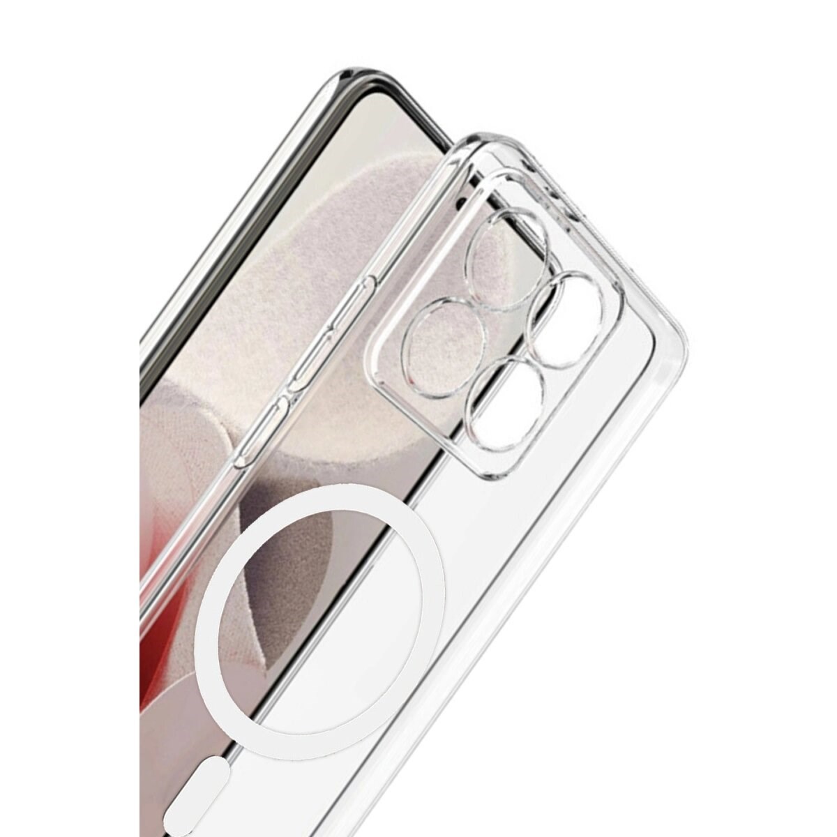 Xiaomi Mi 14t Pro Combo Sert Şeffaf Magsafe Kapak - Şeffaf