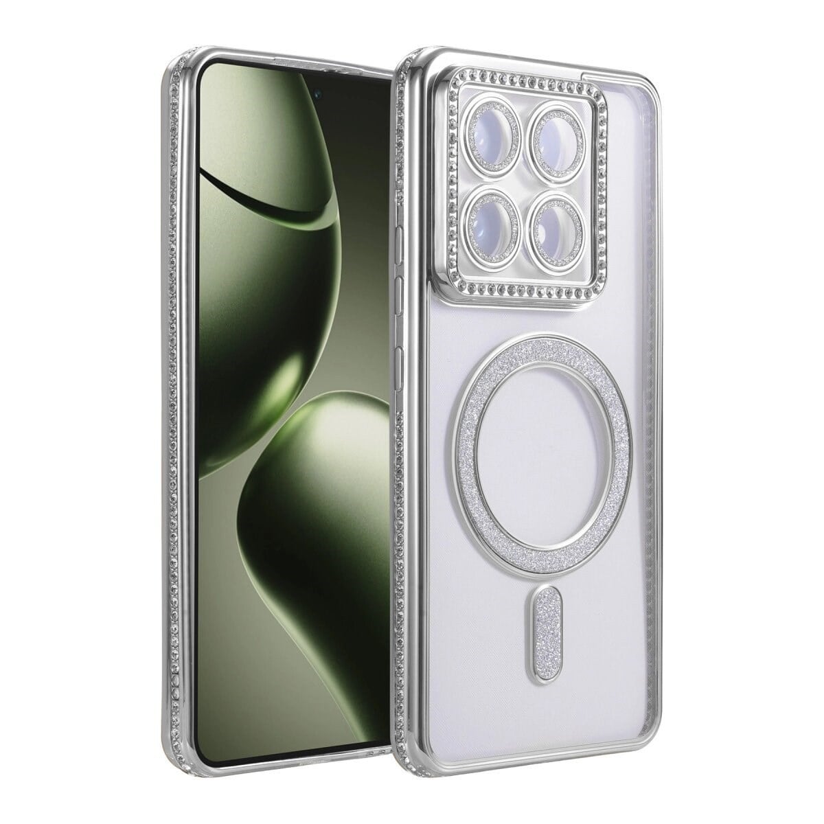 Xiaomi Mi 14t Pro Joke Simli Magneticsafe Kılıf - Gümüş