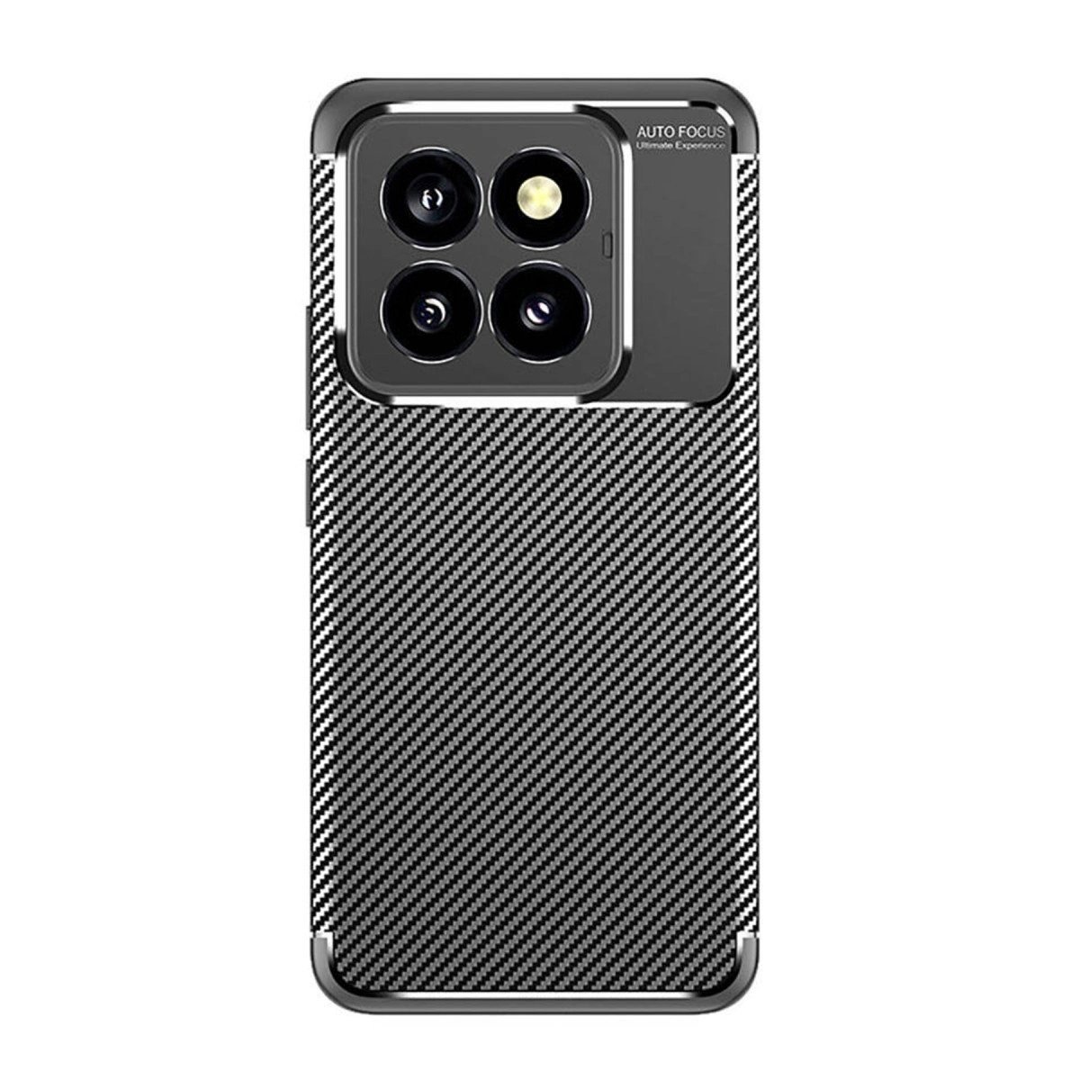 Xiaomi Mi 14t Pro Kılıf Auto Focus Karbon Kapak - Siyah