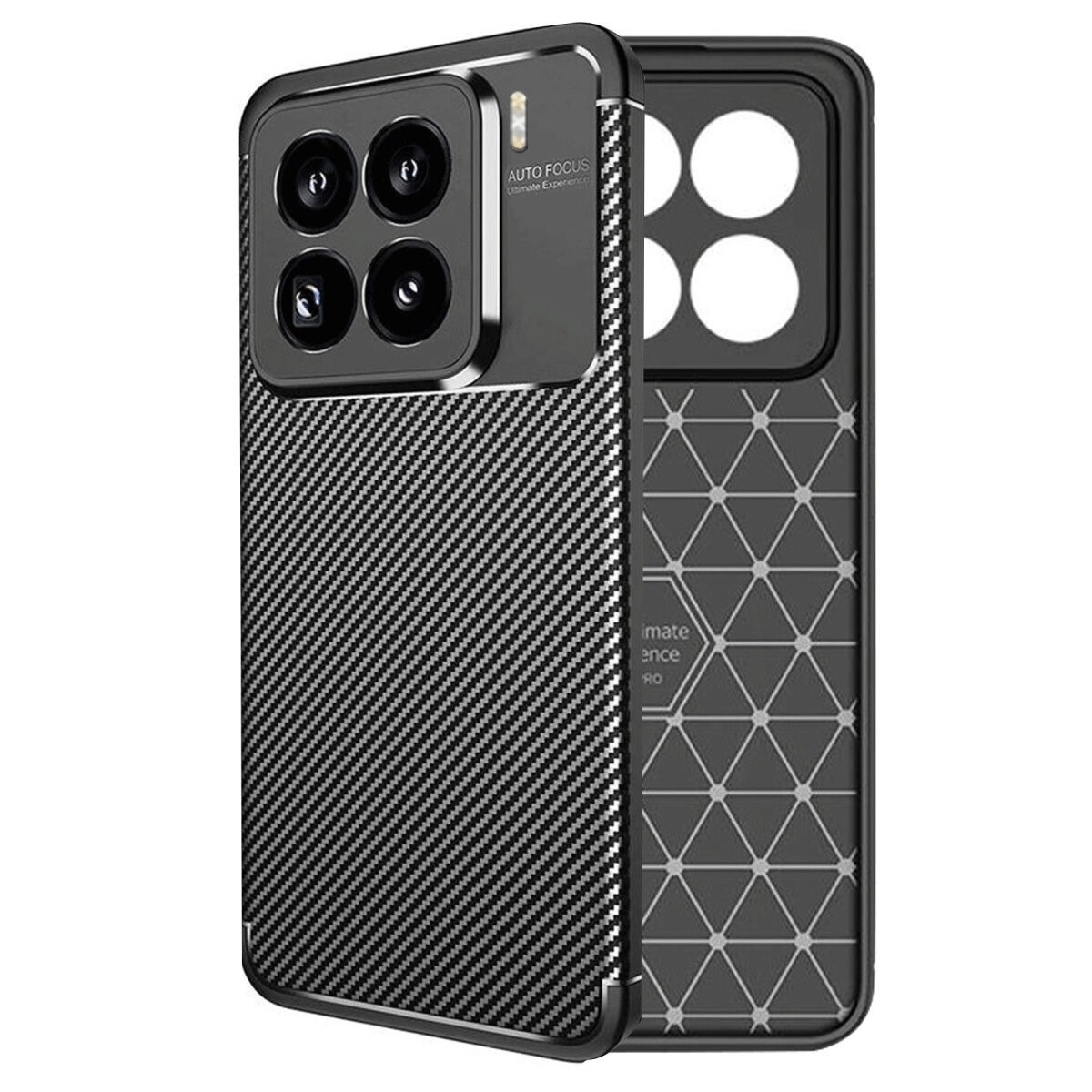 Xiaomi Mi 15 Pro Kılıf Auto Focus Karbon Kapak - Siyah