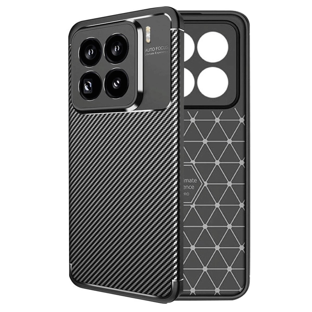 Xiaomi Mi 15 Pro Kılıf Auto Focus Karbon Kapak - Siyah