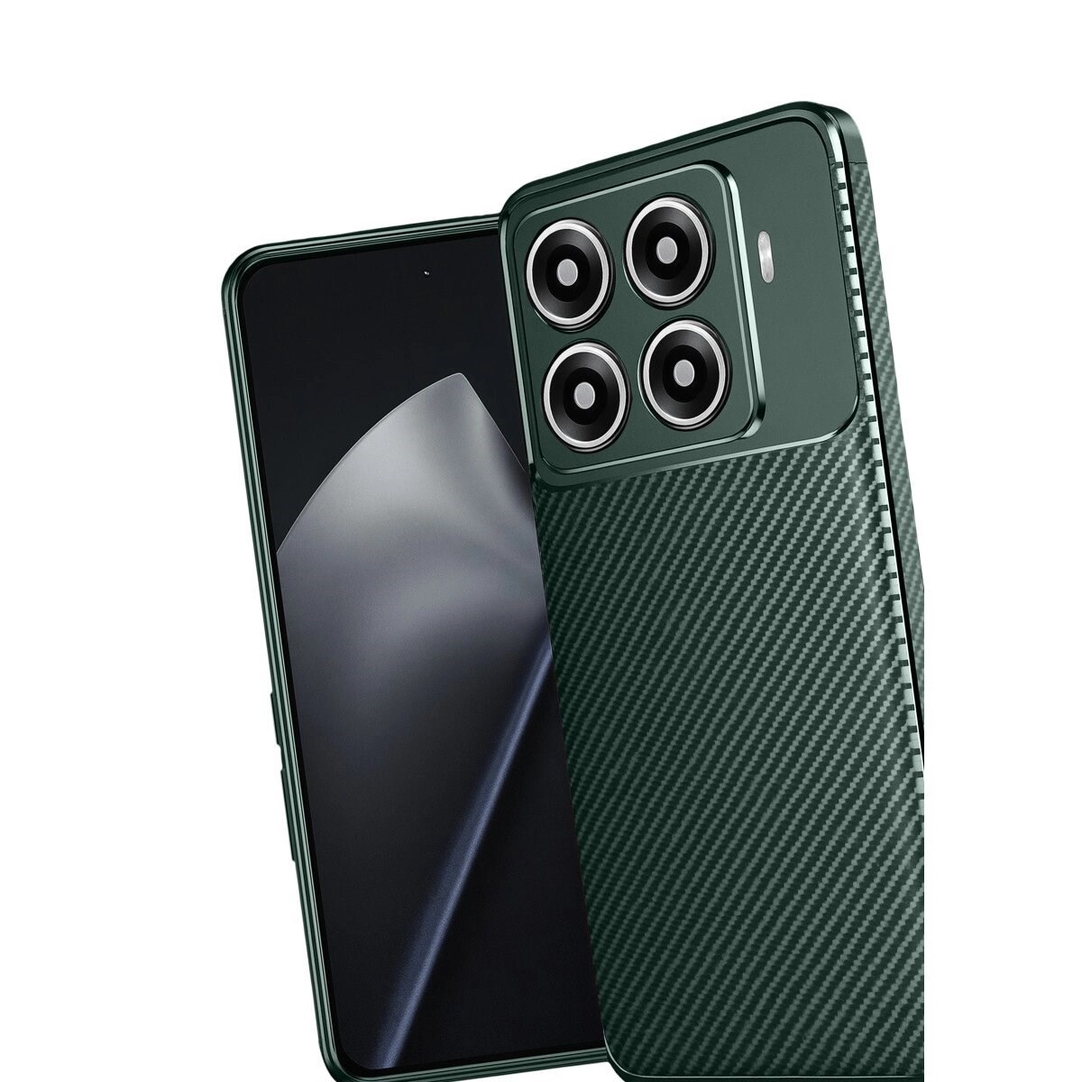 Xiaomi Mi 15t Pro Auto Focus Karbon Kapak - Koyu Yeşil