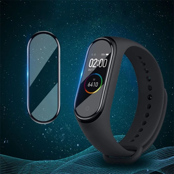 Xiaomi Mi Band 6-Mi Band 5 3D Kavisli Full Kaplama Koruyucu-(1903)