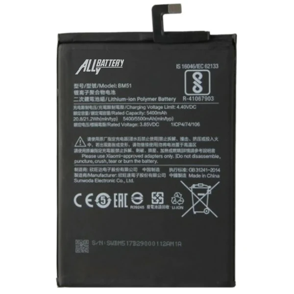 Xiaomi Mi Max 3  BM51 5400mAh Pil Batarya-(1903)