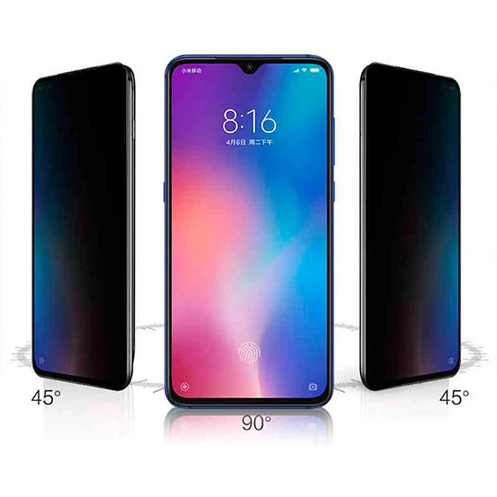Xiaomi Mi Play 3D Privacy Gizlilik 3d Full Kırılmaz Cam Koruyucu Anti-Spy-(1903)