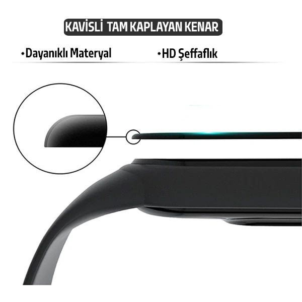 Xiaomi Mi Watch Lite 3D Full Kavisli PMMA Cam Ekran Koruyucu-(1903)