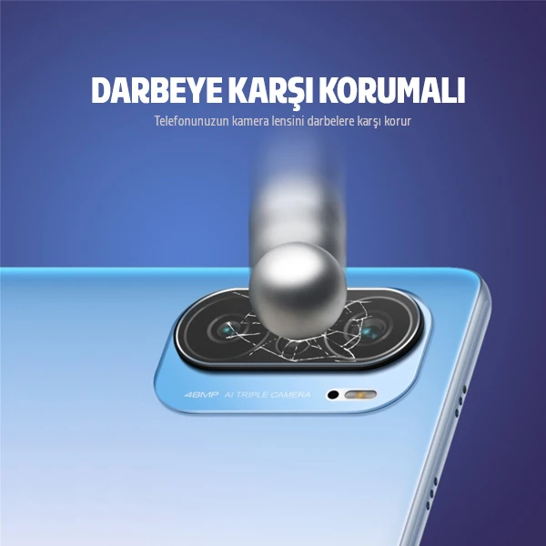 Xiaomi Poco F3 -Redmi K40-K40 Pro Tempered Cam Kamera  Koruyucu-(1903)