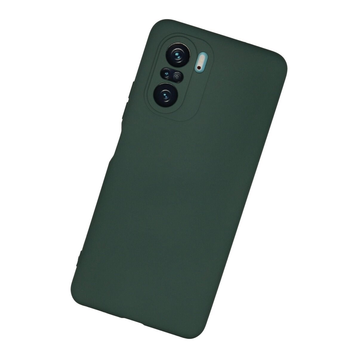Xiaomi Poco F3 Kılıf Nano İçi Kadife Silikon - Koyu Yeşil