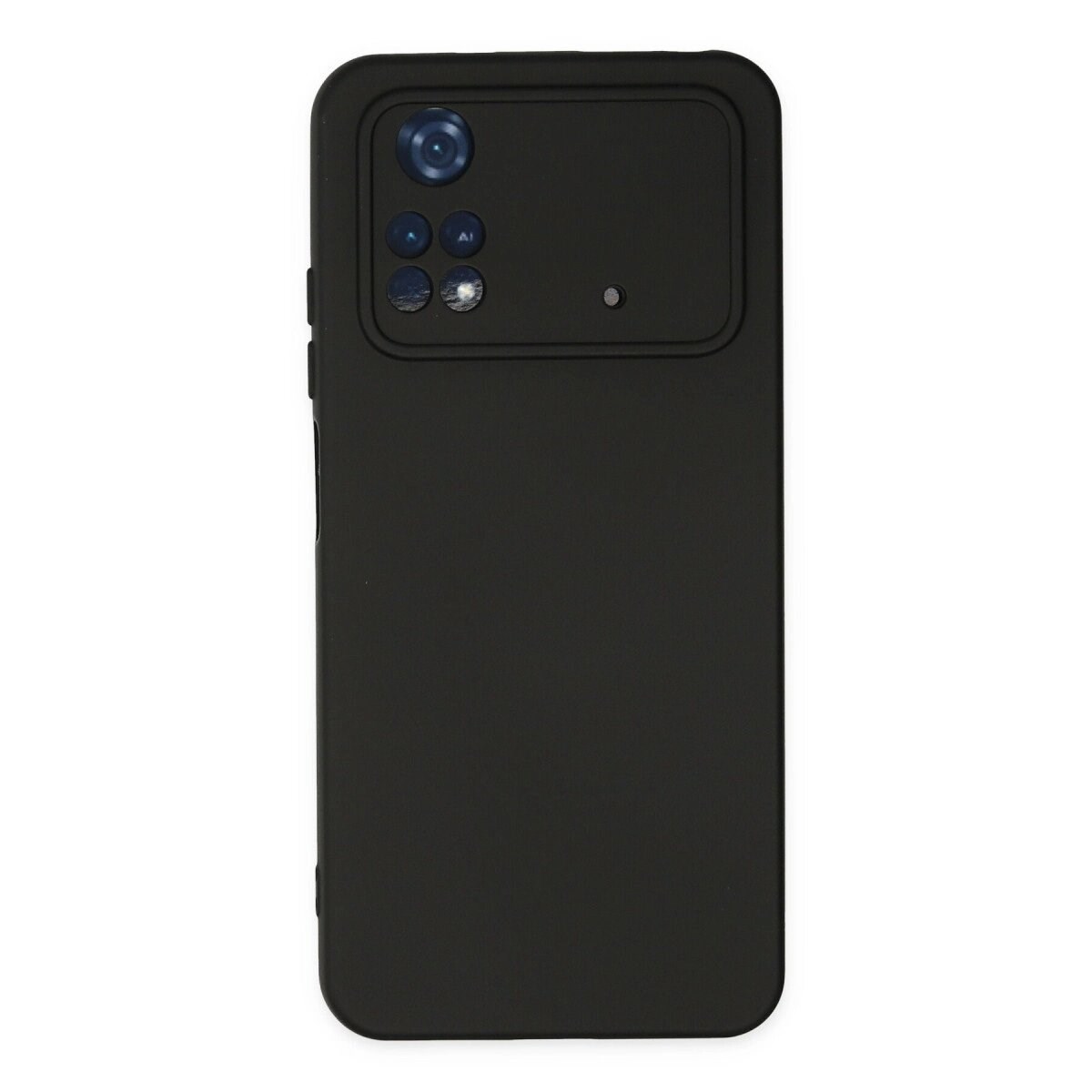 Xiaomi Poco M4 Pro 4g Kılıf Nano İçi Kadife Silikon - Siyah