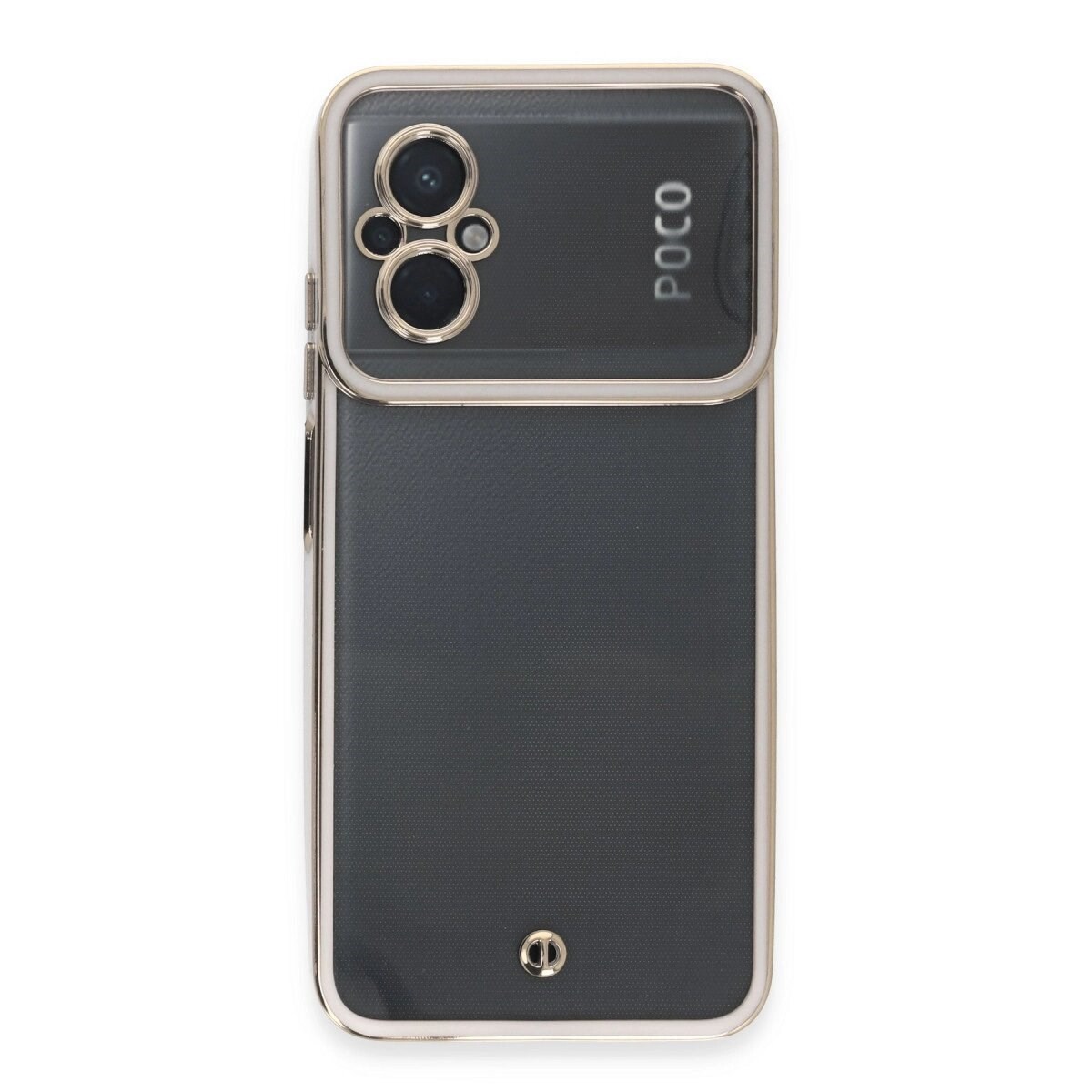 Xiaomi Poco M5 Kılıf Liva Lens Silikon - Beyaz