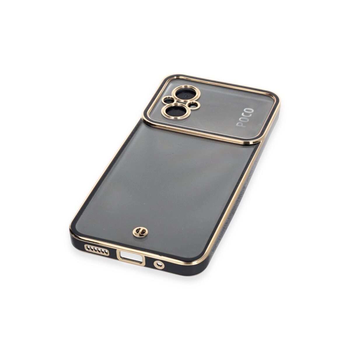 Xiaomi Poco M5 Kılıf Liva Lens Silikon - Siyah