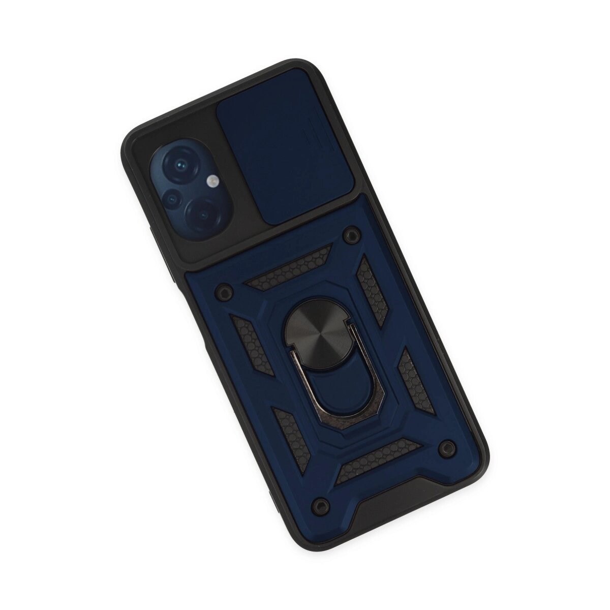 Xiaomi Poco M5 Kılıf Pars Lens Yüzüklü Silikon - Lacivert