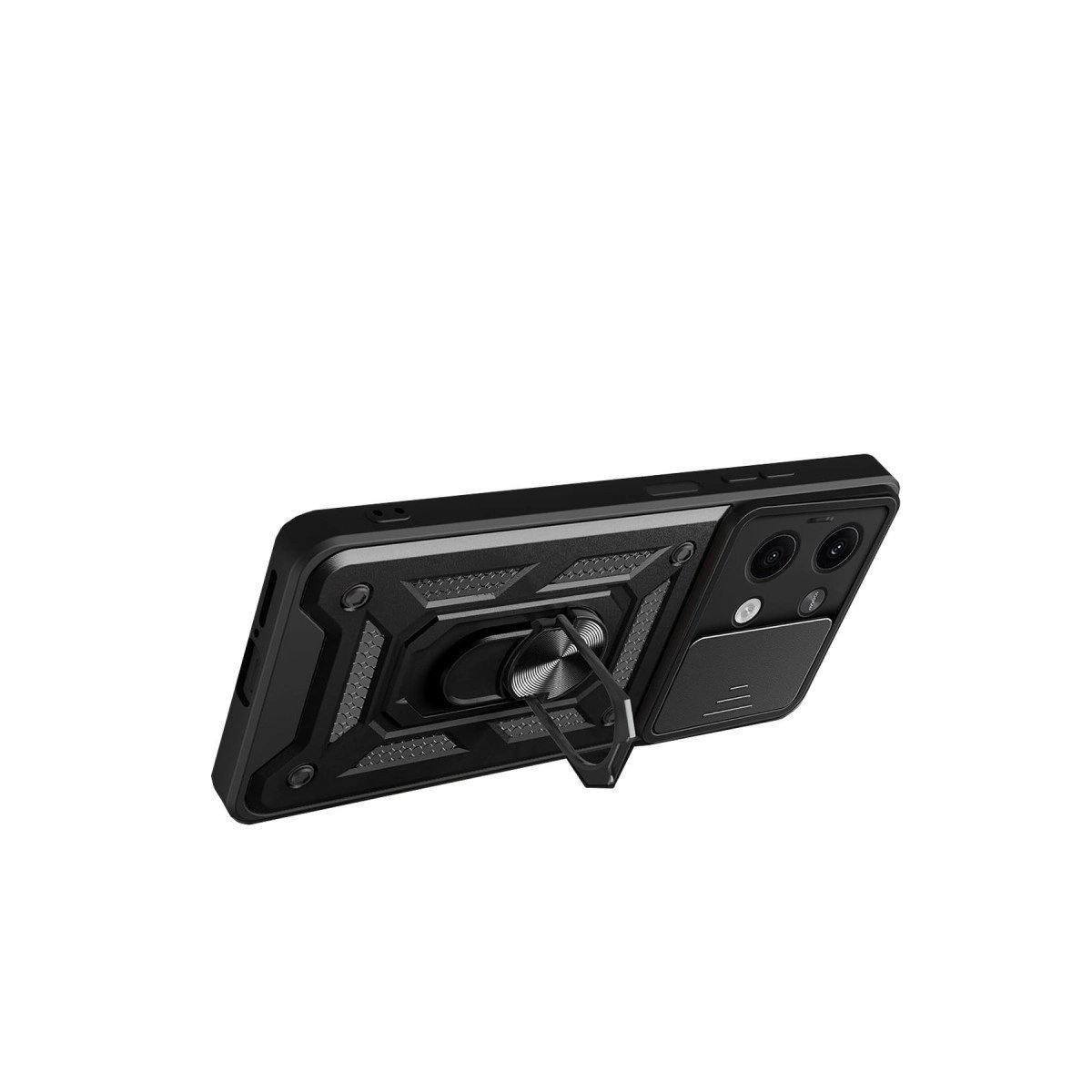 Xiaomi Poco X6 Kılıf Pars Lens Yüzüklü Silikon - Yeşil