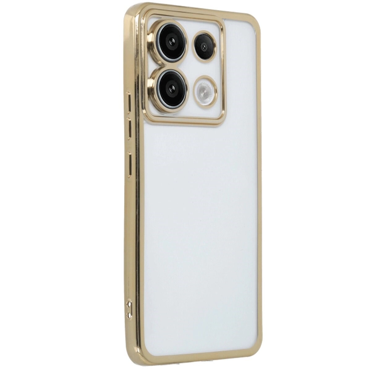 Xiaomi Poco X6 Kılıf Razer Lensli Silikon - Gold