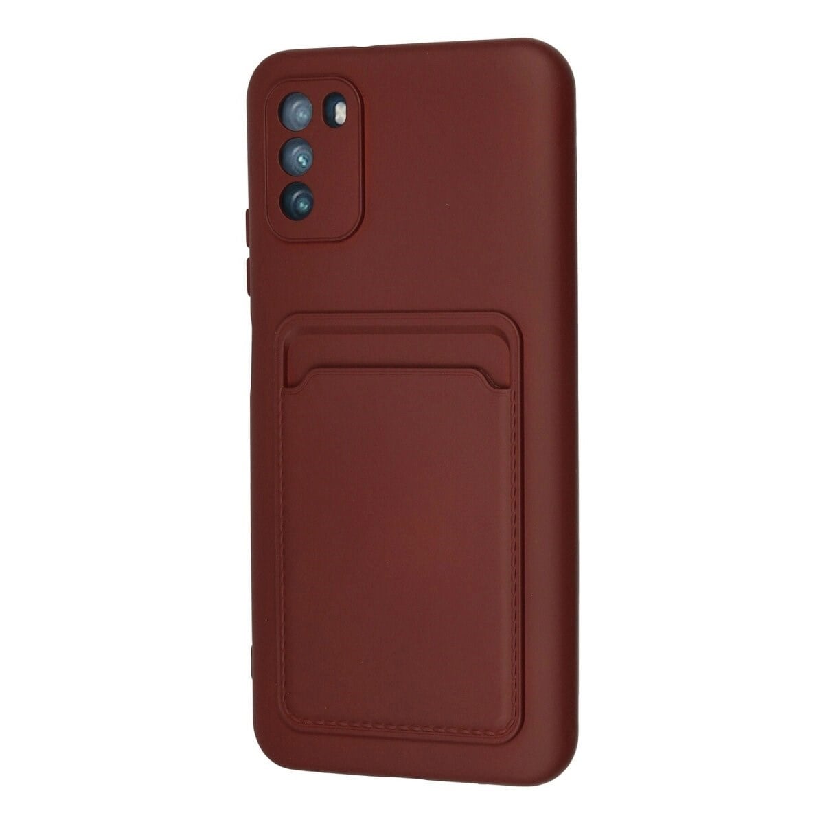 Xiaomi Pocophone M3 Kılıf Kelvin Kartvizitli Silikon - Bordo