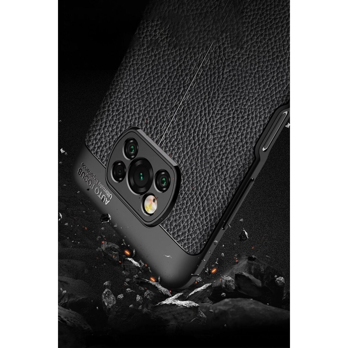 Xiaomi Pocophone X3 Kılıf Auto Focus Kapak - Kırmızı