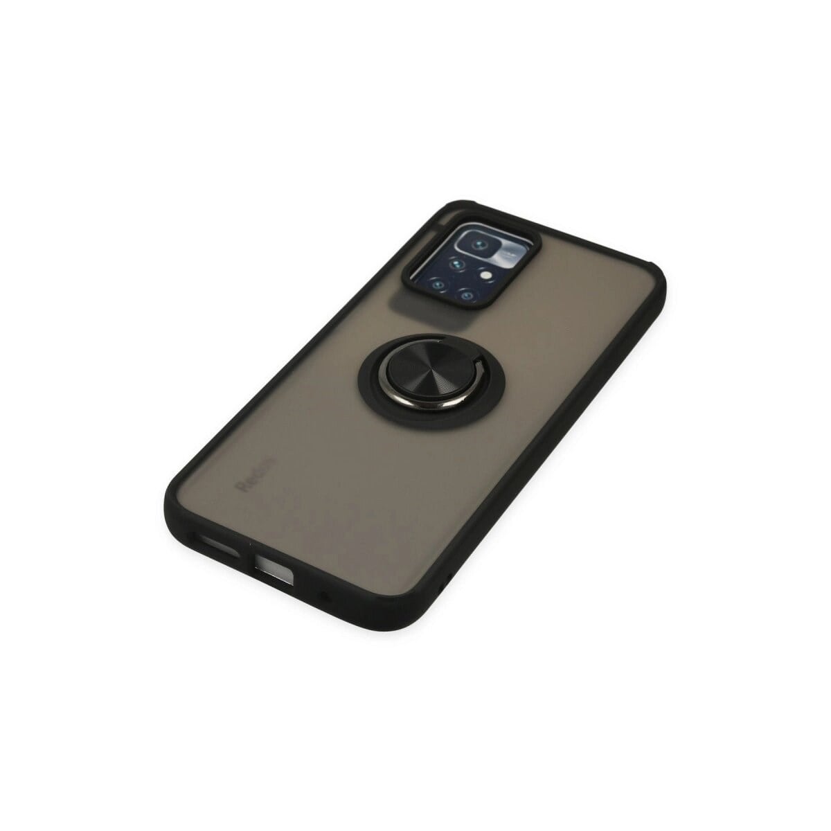 Xiaomi Redmi 10 2022 Kılıf Montreal Yüzüklü Silikon Kapak - Siyah