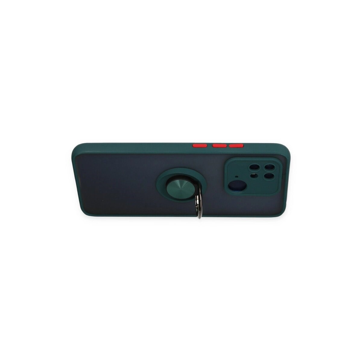 Xiaomi Redmi 10c Kılıf Montreal Yüzüklü Silikon Kapak - Yeşil