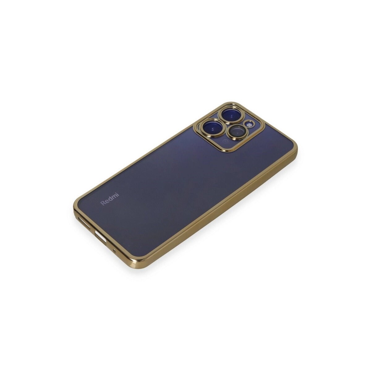 Xiaomi Redmi 12 Kılıf Razer Lensli Silikon - Gold