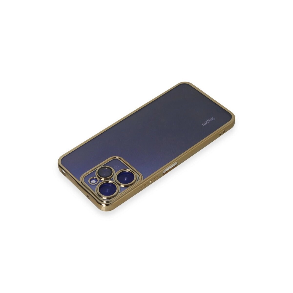 Xiaomi Redmi 12 Kılıf Razer Lensli Silikon - Gold