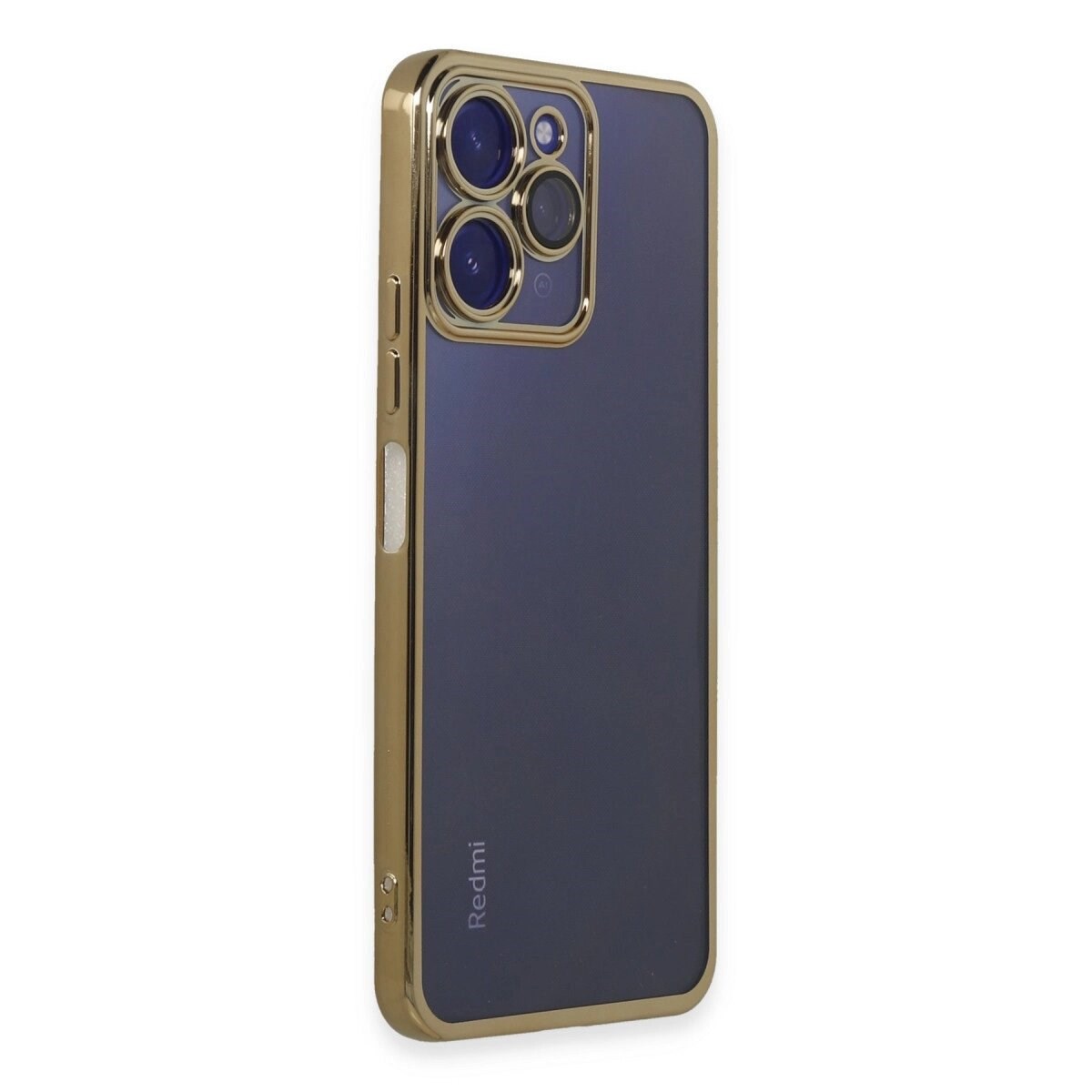 Xiaomi Redmi 12 Kılıf Razer Lensli Silikon - Gold