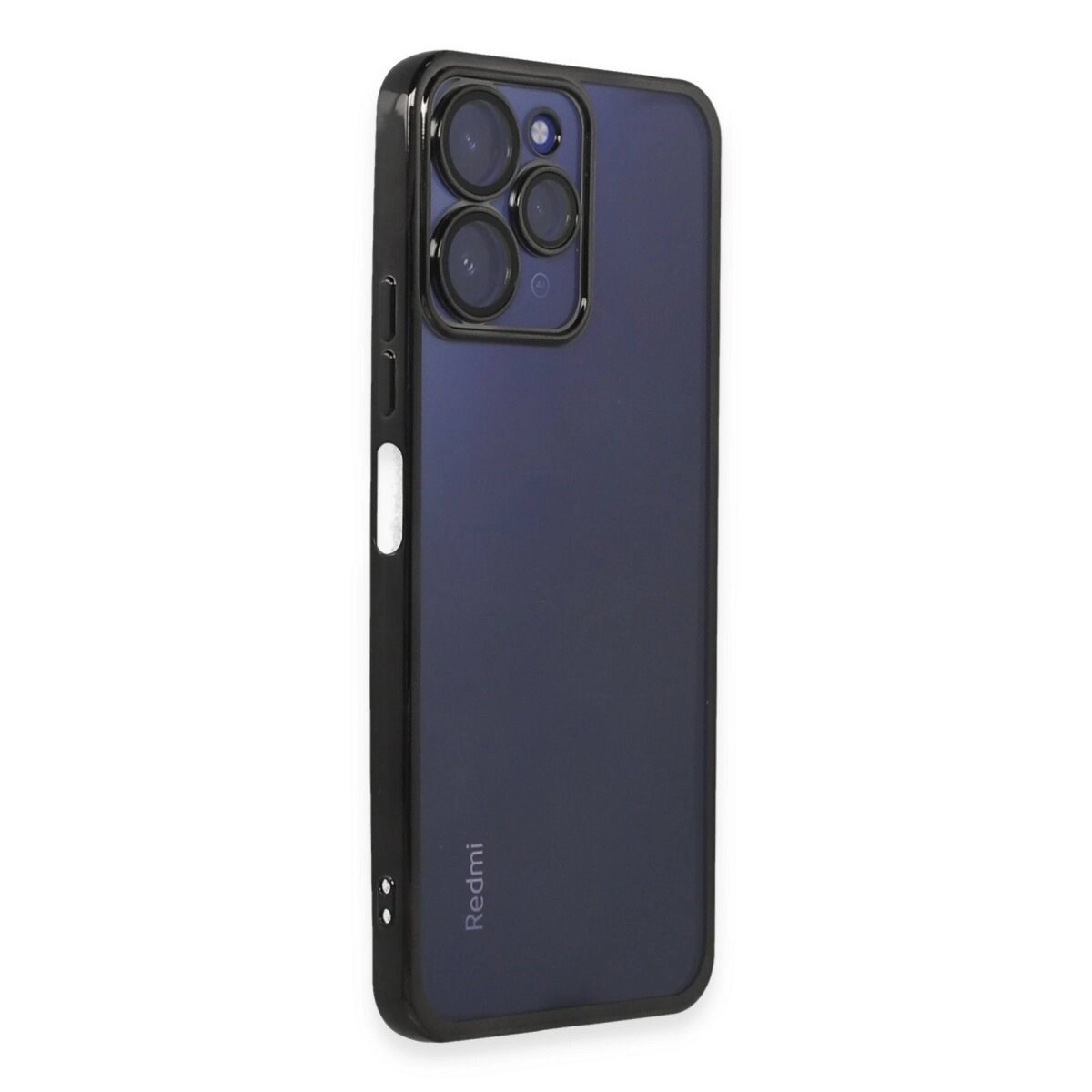 Xiaomi Redmi 12 Kılıf Razer Lensli Silikon - Siyah