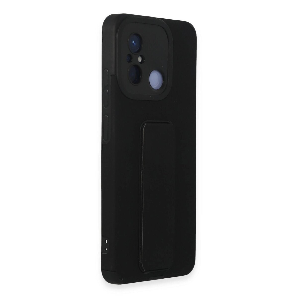 Xiaomi Redmi 12c Kılıf Mega Standlı Silikon - Siyah