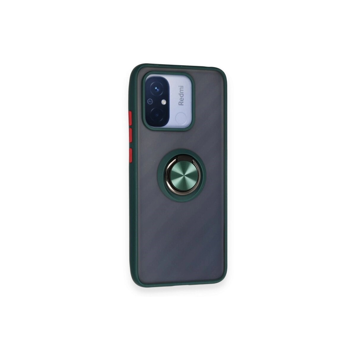 Xiaomi Redmi 12c Kılıf Montreal Yüzüklü Silikon Kapak - Yeşil