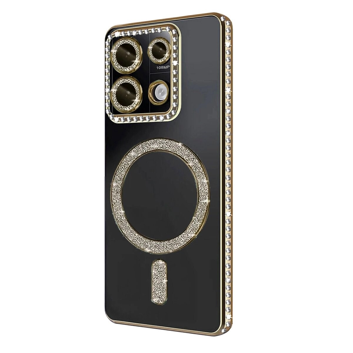 Xiaomi Redmi 13c Joke Simli Magneticsafe Kılıf - Gold