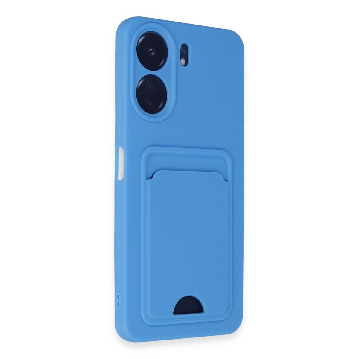 Xiaomi Redmi 13c Kılıf Kelvin Kartvizitli Silikon - Mavi