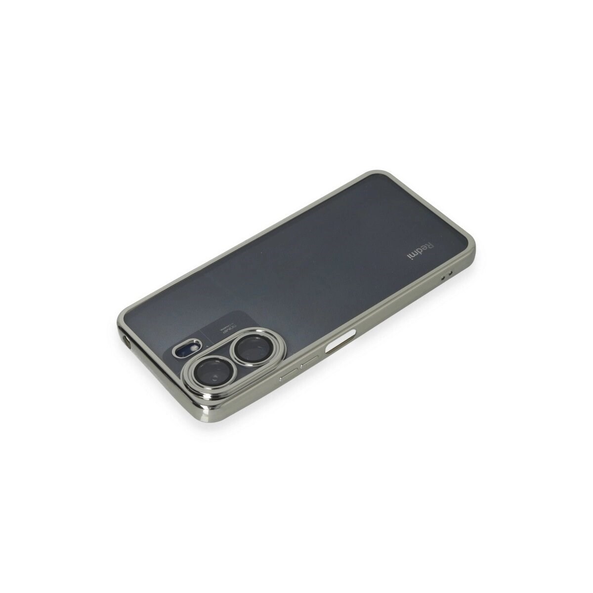 Xiaomi Redmi 13c Kılıf Razer Lensli Silikon - Gümüş