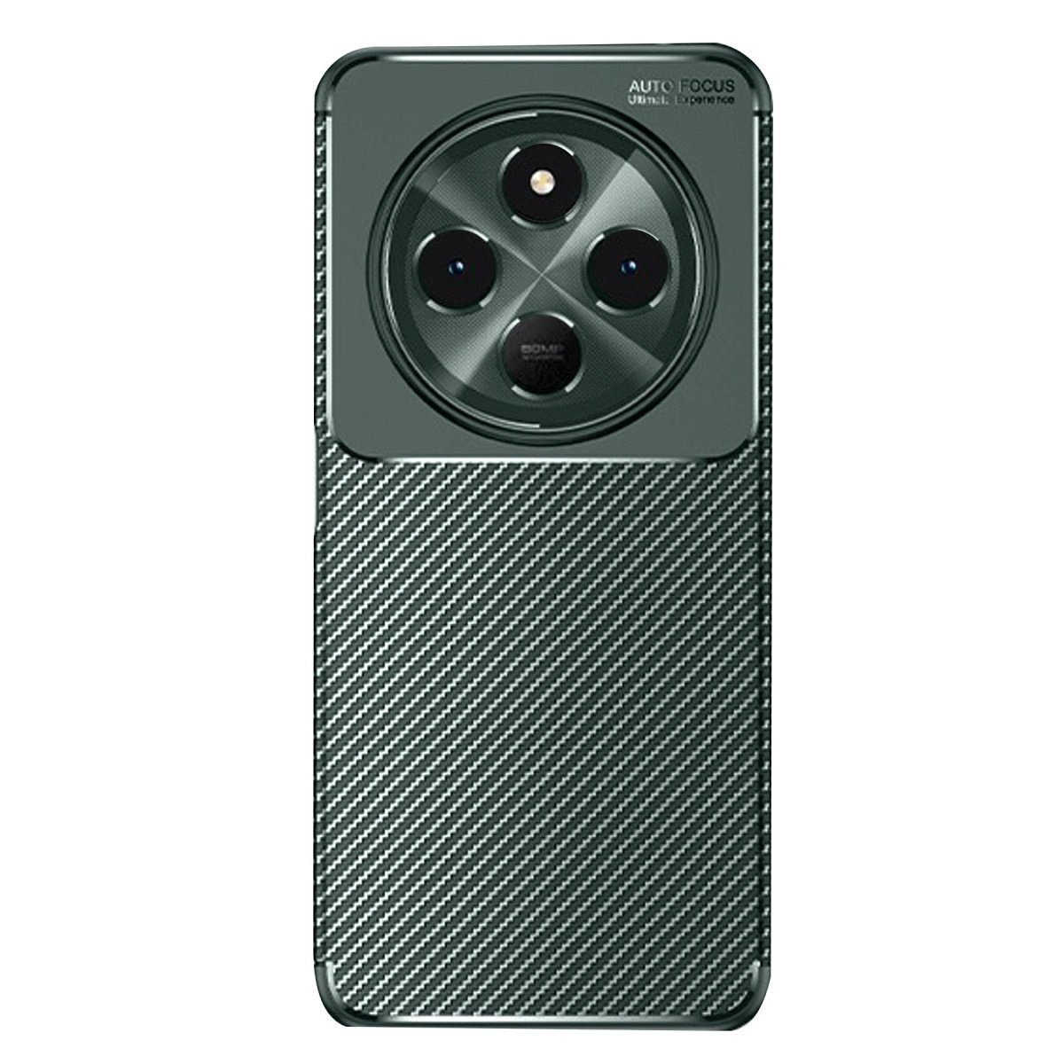 Xiaomi Redmi 14c Kılıf Auto Focus Karbon Kapak - Koyu Yeşil
