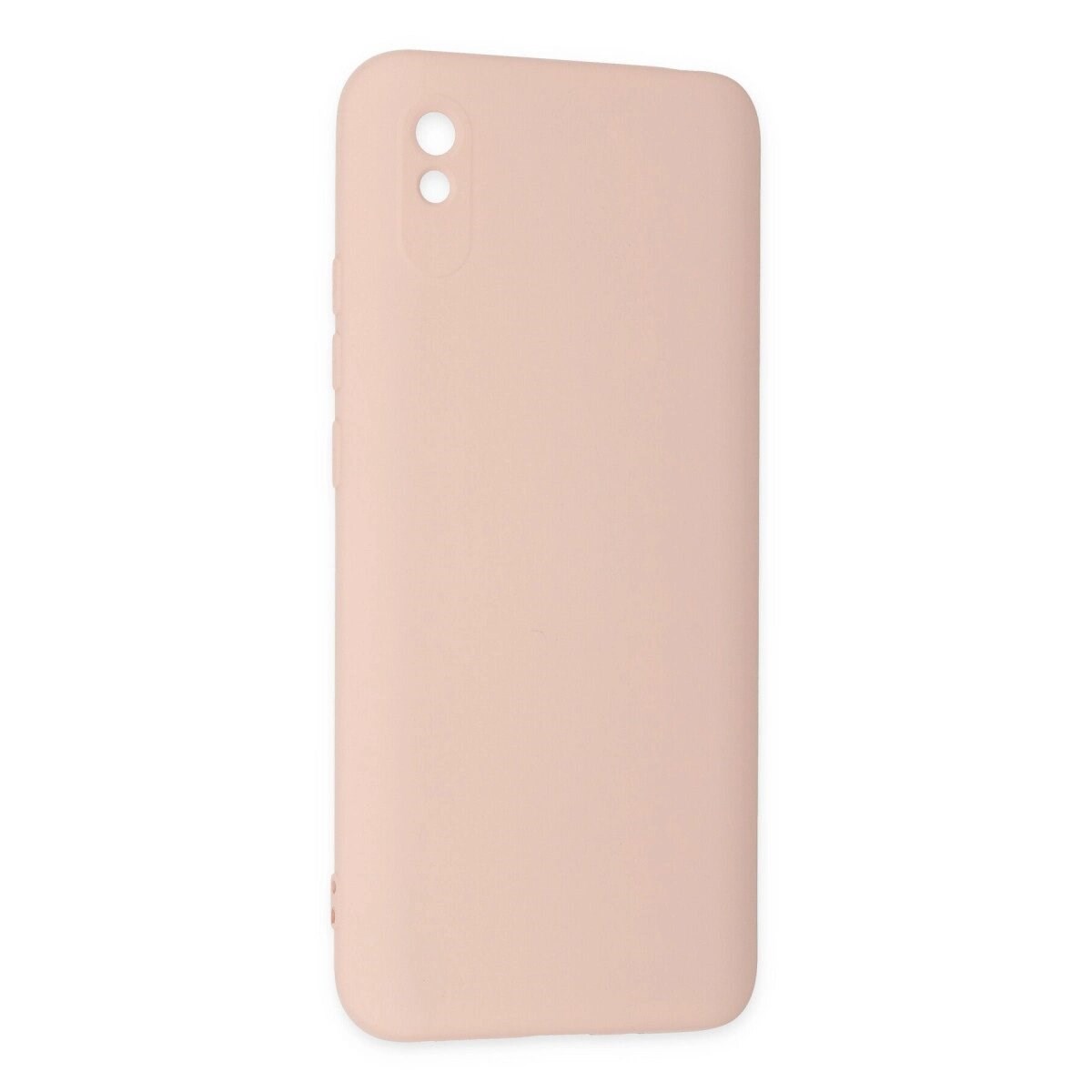 Xiaomi Redmi 9a Kılıf Nano İçi Kadife Silikon - Pudra