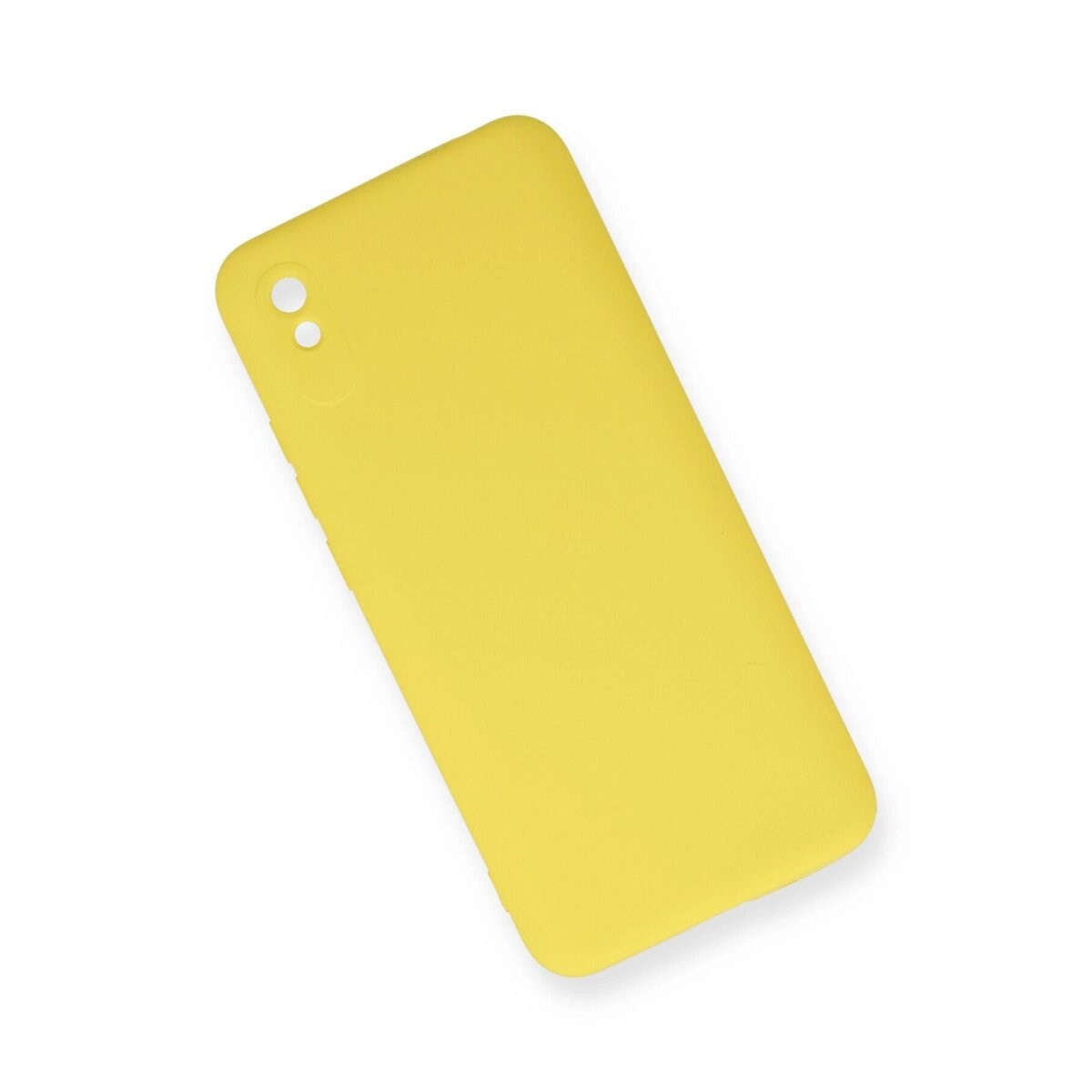 Xiaomi Redmi 9a Kılıf Nano İçi Kadife Silikon - Sarı