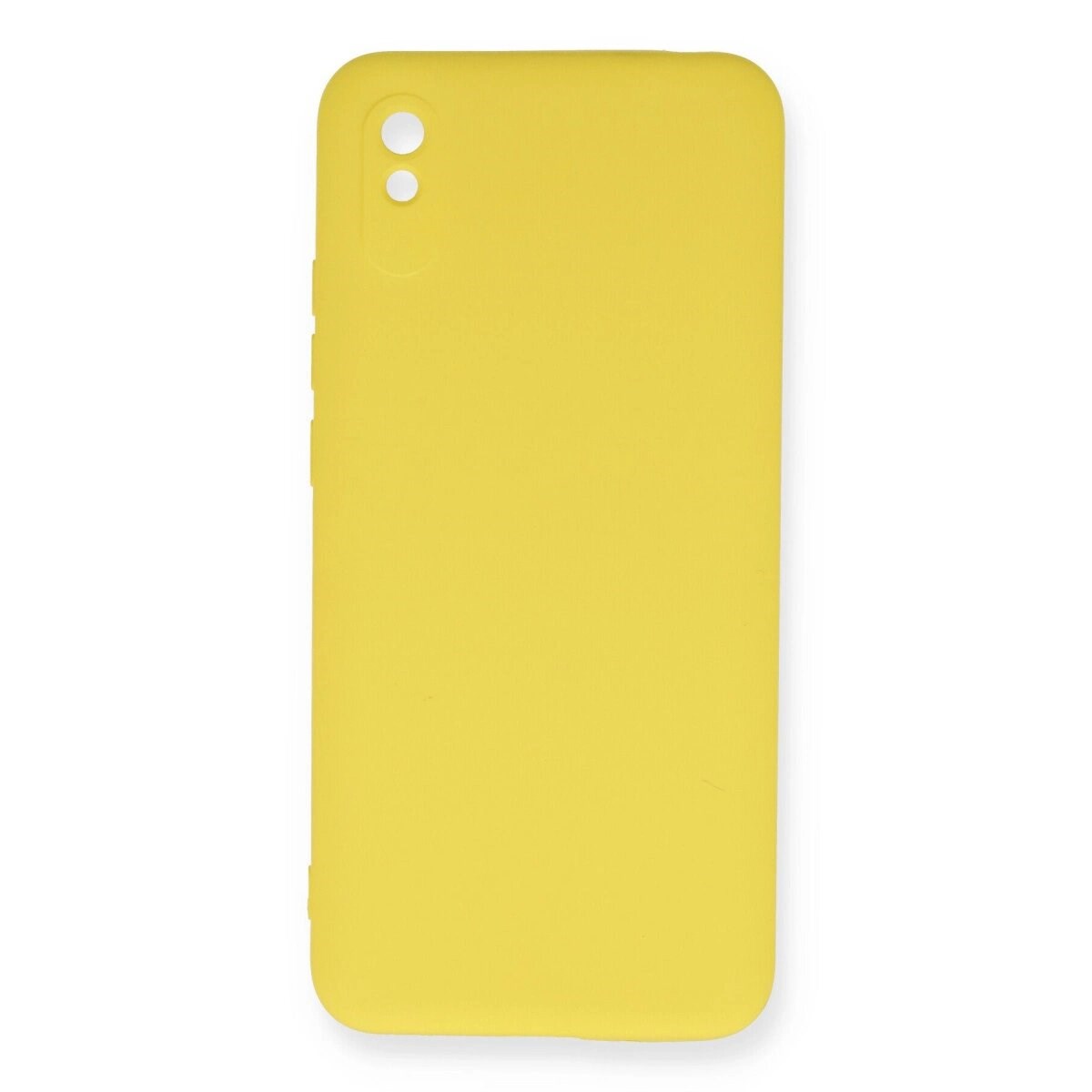Xiaomi Redmi 9a Kılıf Nano İçi Kadife Silikon - Sarı