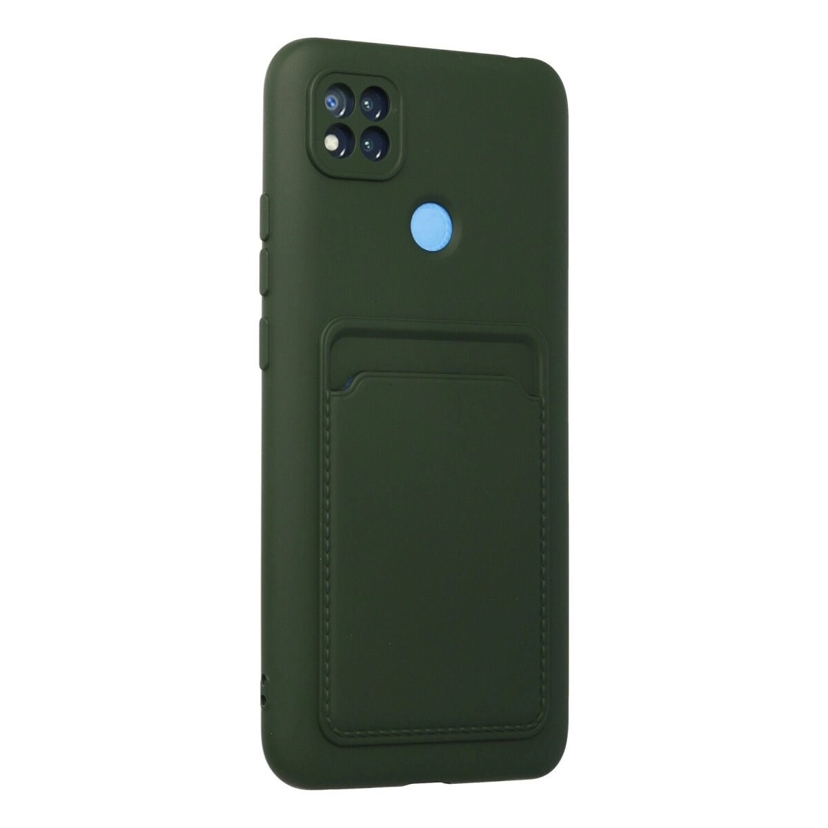 Xiaomi Redmi 9c Kılıf Kelvin Kartvizitli Silikon - Koyu Yeşil
