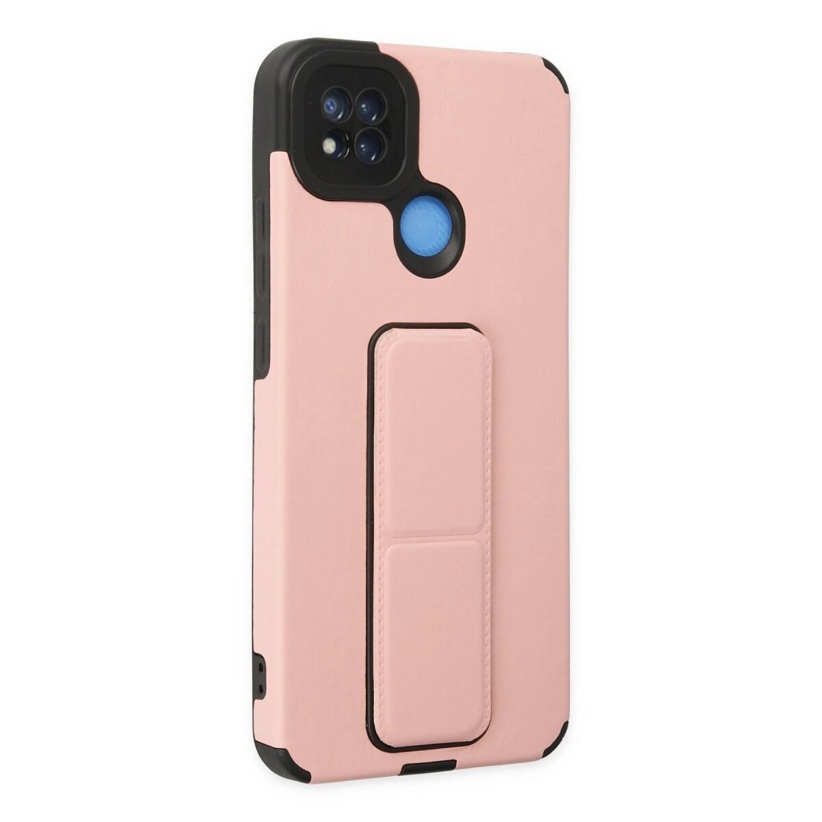 Xiaomi Redmi 9c Kılıf Mega Standlı Silikon - Pudra