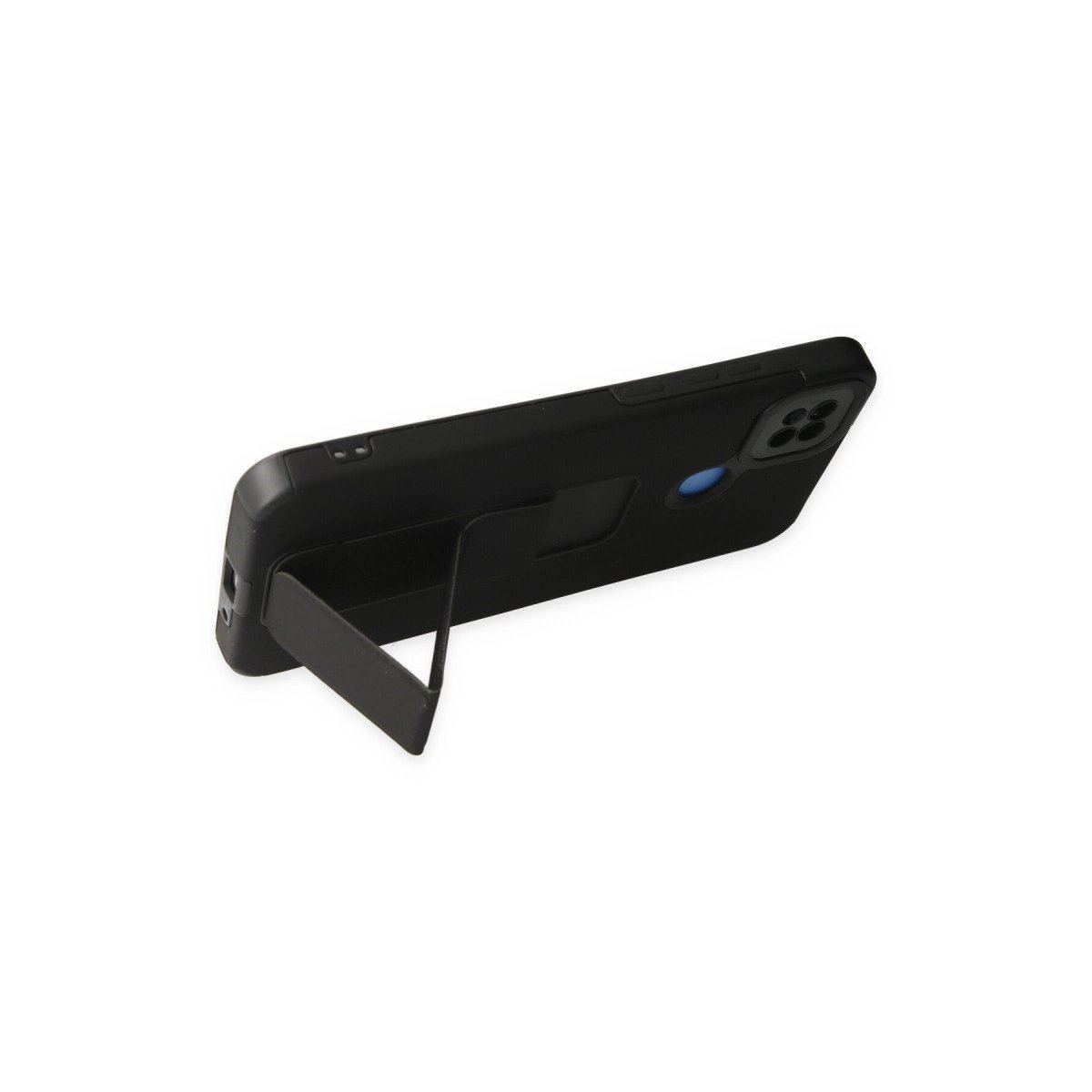 Xiaomi Redmi 9c Kılıf Mega Standlı Silikon - Siyah