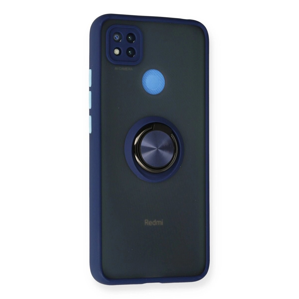 Xiaomi Redmi 9c Kılıf Montreal Yüzüklü Silikon Kapak - Lacivert