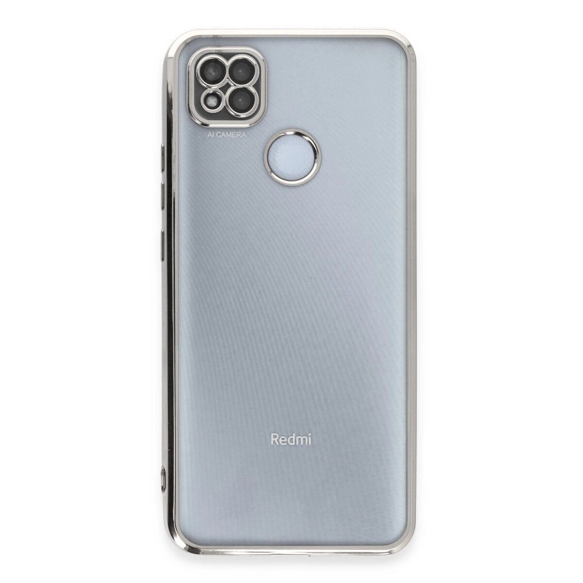 Xiaomi Redmi 9c Kılıf Razer Lensli Silikon - Gümüş
