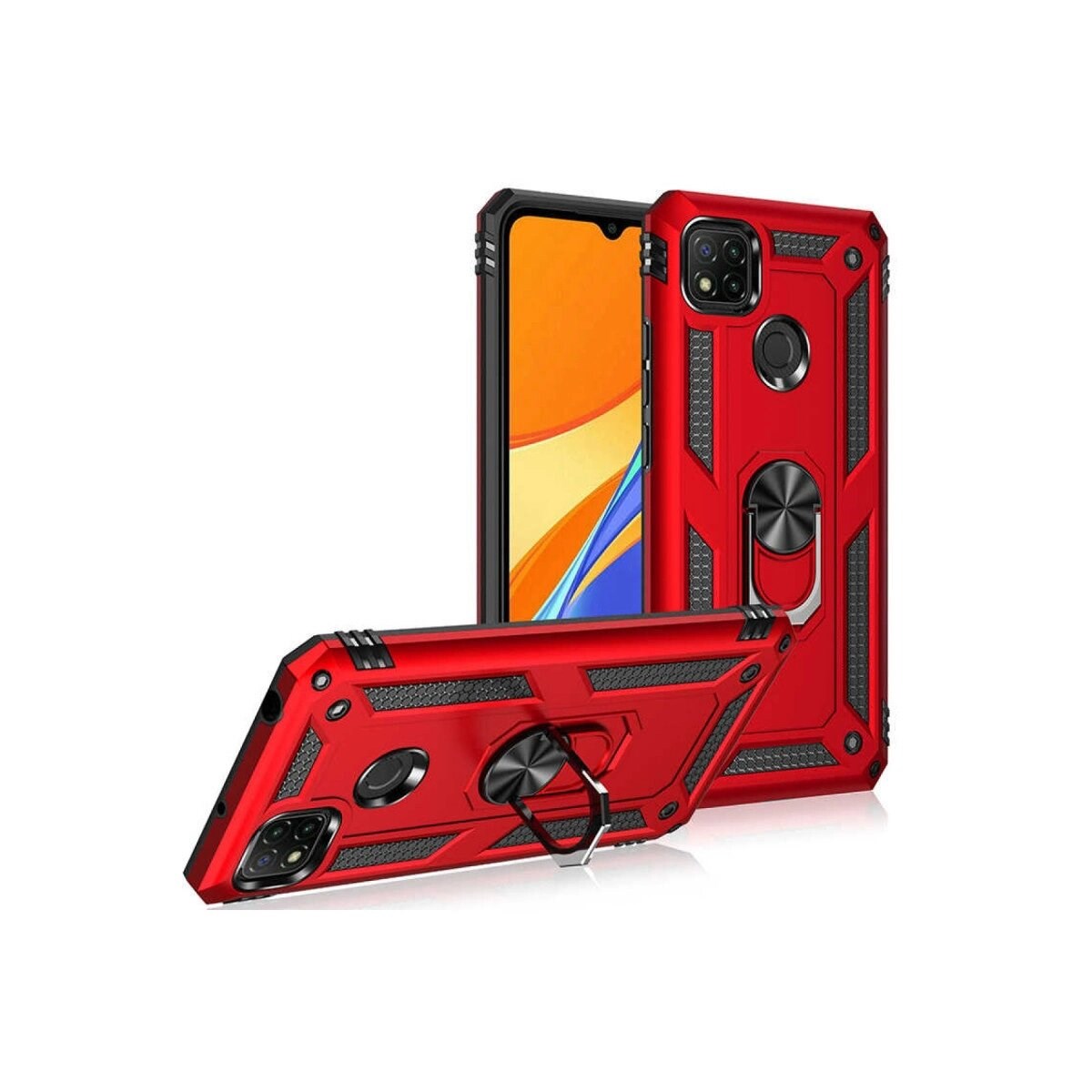 Xiaomi Redmi 9c Kılıf Sofya Yüzüklü Silikon Kapak - Rose