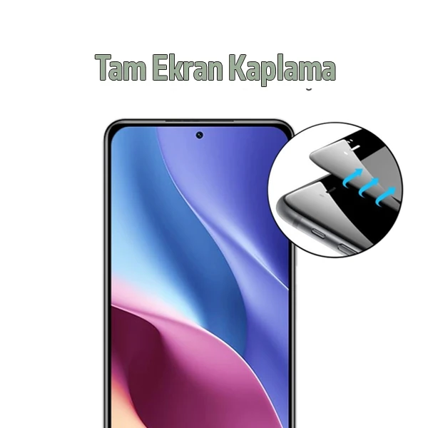 Xiaomi Redmi K40/K40 Pro  Full Glue Tam Kaplama Ekran Koruyucu-(1903)