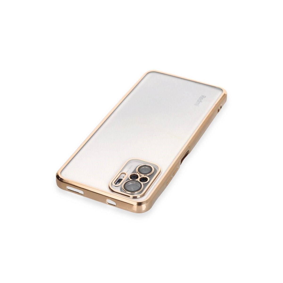 Xiaomi Redmi Note 10 Kılıf Razer Lensli Silikon - Gold